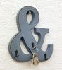 Buchstabe & mit 3 Schlüsselhaken 24cm YX-14B394 Vintage Shabby Hakenleiste Haken Bild 2