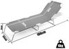 BigDean Sonnenliege klappbar 150 kg belastbar mit 4-Fach Verstellbarer Rückenlehne – hochwertige Gartenliege für Balkon, Garten & Strand - dunkelgrau Bild 3