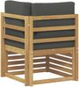 vidaXL Outdoor Ecksofa Massivholz Akazie Weiß 901506 Bild 5