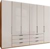 WIEMANN Falttürenschrank Monaco, Kleiderschrank, Schrank, Wäscheschrank, mit edler Glasfront (2 Breiten, 2 Höhen 216/236 cm auswählbar, MADE IN GERMANY) inkl. gepämpften Schubkästen und Türen, mit Panoramaöffnung Bild 2