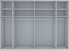 WIEMANN Falttürenschrank Monaco, Kleiderschrank, Schrank, Wäscheschrank, mit edler Glasfront (2 Breiten, 2 Höhen 216/236 cm auswählbar, MADE IN GERMANY) inkl. gepämpften Schubkästen und Türen, mit Panoramaöffnung Bild 3