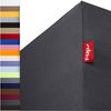 r-up Passt Spannbettlaken 90x200-100x200 bis 35cm Höhe anthrazitgrau 100% Baumwolle 130g/m² Bild 2
