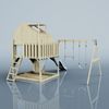 PolarPlay Spielturm Lasse aus Holz in Blau Bild 4