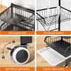 Todeco Gemüseregal für Küche, Stapelbarer Obstkorb Gemüse, Multipurpose Mobile Metal Storage Trolley, Aufbewahrungswagen KüchenWagen Mit Abschließbare Rollen Und Bild 5