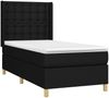 vidaXL Boxspringbett mit Matratze & LED Schwarz 90x190 cm Stoff 3139159 Bild 4