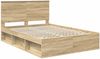 vidaXL Bettrahmen Sonoma 140 x 190 cm Massives Kiefernholz 3409347 Bild 4