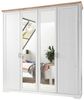 Schlafkontor Kleiderschrank Kleiderschrank Schlafzimmerschrank JASMIN 4-trg Pinie weiß Nachbildung Bild 2