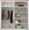 Schlafkontor Kleiderschrank Kleiderschrank Schlafzimmerschrank JASMIN 4-trg Pinie weiß Nachbildung Bild 3