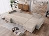 NEXT COLLECTION Ecksofa DOMINO U, Lose Rückenlehnen-Kissen, 3 Bettzeugcontainer, Große Schlaffunktion140x270cm Bild 2