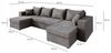 NEXT COLLECTION Ecksofa DOMINO U, Lose Rückenlehnen-Kissen, 3 Bettzeugcontainer, Große Schlaffunktion140x270cm Bild 4