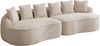 Modulares 4-Sitzer-Sofa, Chenille, tiefe Sitzfläche & breite Armlehnen, 320 x 114 x 67 cm, Hellbraun Bild 4