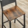 Vasagle Barhocker 2er Set, Holz / Stahl vintagebraun-schwarz Bild 4