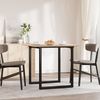 vidaXL Esstisch O-Gestell 80x80x75 cm Massivholz Kiefer und Stahl 3282673 Bild 3