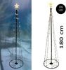 180 cm LED Lichterbaum mit Stern Tannenbaum Dekobaum Leuchtbaum Outdoor Indoor Bild 2