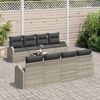 vidaXL Gartensofa-set 9 pcs Hellgrau und Dunkelgrau Poly-Rattan 3354641 Bild 3