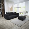 Polsterhocker Designerhocker Hocker ANIKE in Stoff Now or Never Schwarz Bild 2