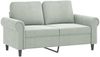 vidaXL 3-tlg. Sofagarnitur mit Kissen Hellgrau Samt 3202260 Bild 3