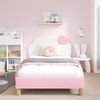 vidaXL Kinderbettgestell mit Kopfteil Rosa 80 x 200 cm PU 42011018 Bild 3