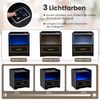 2er Set Nachttisch mit LED Licht USB-Anschluss und Typ-C-Ladestation Nachtschrank mit Bewegungssensor Schwarz Bild 4