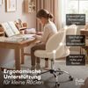 Bellabino 'Meli' Kinderschreibtischstuhl, beige, Teddy-Bouclé Stoff, höhenverstellbar & drehbar, bis 140 kg, Wolkenstuhl, Drehstuhl für Kinder mit Rollen Bild 4