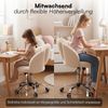 Bellabino 'Meli' Kinderschreibtischstuhl, beige, Teddy-Bouclé Stoff, höhenverstellbar & drehbar, bis 140 kg, Wolkenstuhl, Drehstuhl für Kinder mit Rollen Bild 5