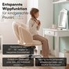 Bellabino 'Meli' Kinderschreibtischstuhl, beige, Teddy-Bouclé Stoff, höhenverstellbar & drehbar, bis 140 kg, Wolkenstuhl, Drehstuhl für Kinder mit Rollen Bild 2