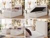 Boxspringbett TILIANO 90x200 Cord inkl. Bettkasten, Einzelbett 7-Zonen Multipocket-Matratze & Topper, Modernes Design mit hohem Kopfteil - Beige Cordstoff - H4 - Topper T25 Bild 2