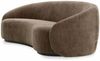 Casa Padrino Luxus Sofa Braun / Schwarz 235 cm - Gebogenes Wohnzimmer Sofa Bild 3
