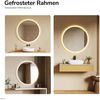 EMKE Badspiegel mit Beleuchtung Rund Badezimmerspiegel ф80cm, 3 Lichtfarbe, Touch-Schalter, Beschlagfrei, Speicherfunktion Bild 4