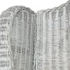 vidaXL Sessel mit Kissen Grau Natur-Rattan und Leinen [325464] Bild 5