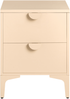 Nachttisch mit 2 Schubladen ARDURA Metall Hellbeige Bild 5