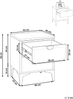 Nachttisch mit 2 Schubladen ARDURA Metall Hellbeige Bild 2