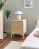 Nachttisch mit 2 Schubladen ARDURA Metall Hellbeige Bild 3