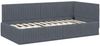 vidaXL Eckbettgestell mit Matratze mit Kopfteil 2 pcs Grau Samt 3393829 Bild 5