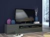 Dmora TV-Schrank Acrilya, niedriges Wohnzimmer-Sideboard, Fernsehständer-Basis, 100 % Made in Italy, 150 x 40 x 37 cm, glänzendes Anthrazit, Bild 2