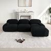 Odikalo 3-Sitzer modular kombinierbar Polstersofa Chaiselongue, Modulares Ecksofa ohne Montage, ergonomisch und haustierfreundlich, aus Cordstoff mit extra-breiten Armlehnen, 32D hochelastische Polsterung für Wohnzimmer und Schlafzimmer Bild 2