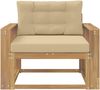 vidaXL Outdoor Mittelsofa Polyester Weiß 3439017 Bild 3