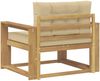 vidaXL Outdoor Mittelsofa Polyester Weiß 3439017 Bild 5