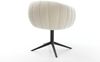 Drehstuhl Jada-Flex Teddystoff Beige Fußkreuz Schwarz 360° drehbar Wippfunktion Taschenfederkern Bild 5