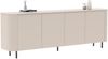 OTTO home Sideboard Lido, Breite 230 cm mit 4 Türen, Formgebogenes MDF, Stirnseiten mit Rundung, Push-to-open, Metallfüße Bild 3