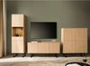 Home affaire Wohnwand Lund, moderne Anbauwand, Wohnzimmer-Set in Stone Oak, (3-St), enthält Vitrine, Lowboard und Highboard Bild 2