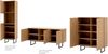 Home affaire Wohnwand Lund, moderne Anbauwand, Wohnzimmer-Set in Stone Oak, (3-St), enthält Vitrine, Lowboard und Highboard Bild 4