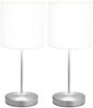 vidaXL Tischlampen 2 Stk. Touch-Sensor Weiß E14 51038 Bild 3