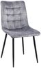 KAWOLA Stuhl CLARA Esszimmerstuhl Velvet grau 88 x 60 x 48 cm Bild 3