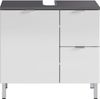 Germania WB-Unterschrank 8529-569 GW-MAURESA, in graphit/weiß, Fronten in Hochglanz, zwei Schubkästen, Oberboden mit Aussparung für Siphon, 60 x 56 x 34 cm (BxHxT) Bild 4
