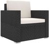 vidaXL 11-tlg. Garten-Lounge-Set mit Auflagen Poly Rattan Schwarz 46790 Bild 4