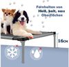FIVMEN Hundebett Erhöhtes Haustierbett mit Dach für Außen und Innen, Grau, 3 Grössen: M/L/XL Bild 4