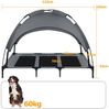 FIVMEN Hundebett Erhöhtes Haustierbett mit Dach für Außen und Innen, Grau, 3 Grössen: M/L/XL Bild 2