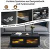 radelldar Couchtisch Wohnzimmertisch Sofatisch mit LED-beleuchtung und 2 Ablagefächern (1-St), matt 108 x 50 x 40cm Bild 2