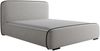 MEBLINI Polsterbett 180x200 mit Stauraum, Lattenrost und Bettkasten - Hellgrau Webstoff ohne Matratze - BELLION - Kopfteil Bett mit Stauraum - Doppelbett - Stauraumbett - Betten Bild 2